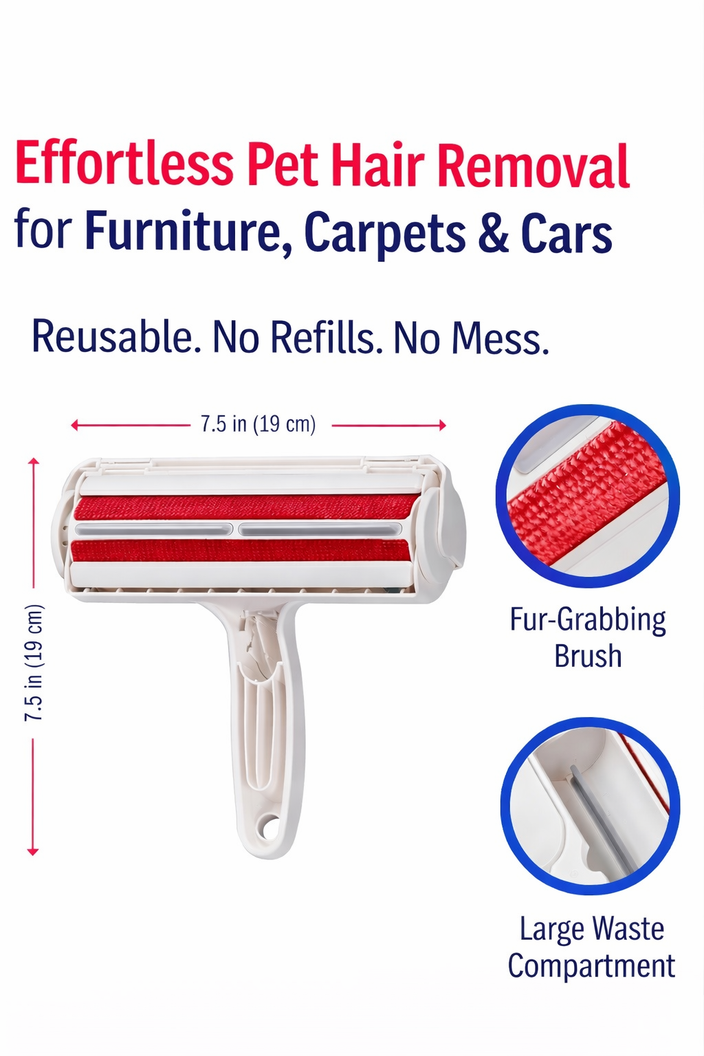 FurLift™ – Reusable Pet Hair Remover for Furniture & Carpets